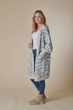 Hot ZHNAYA ZEBRA Damen Jacken & Mäntel|Pullover & Strick